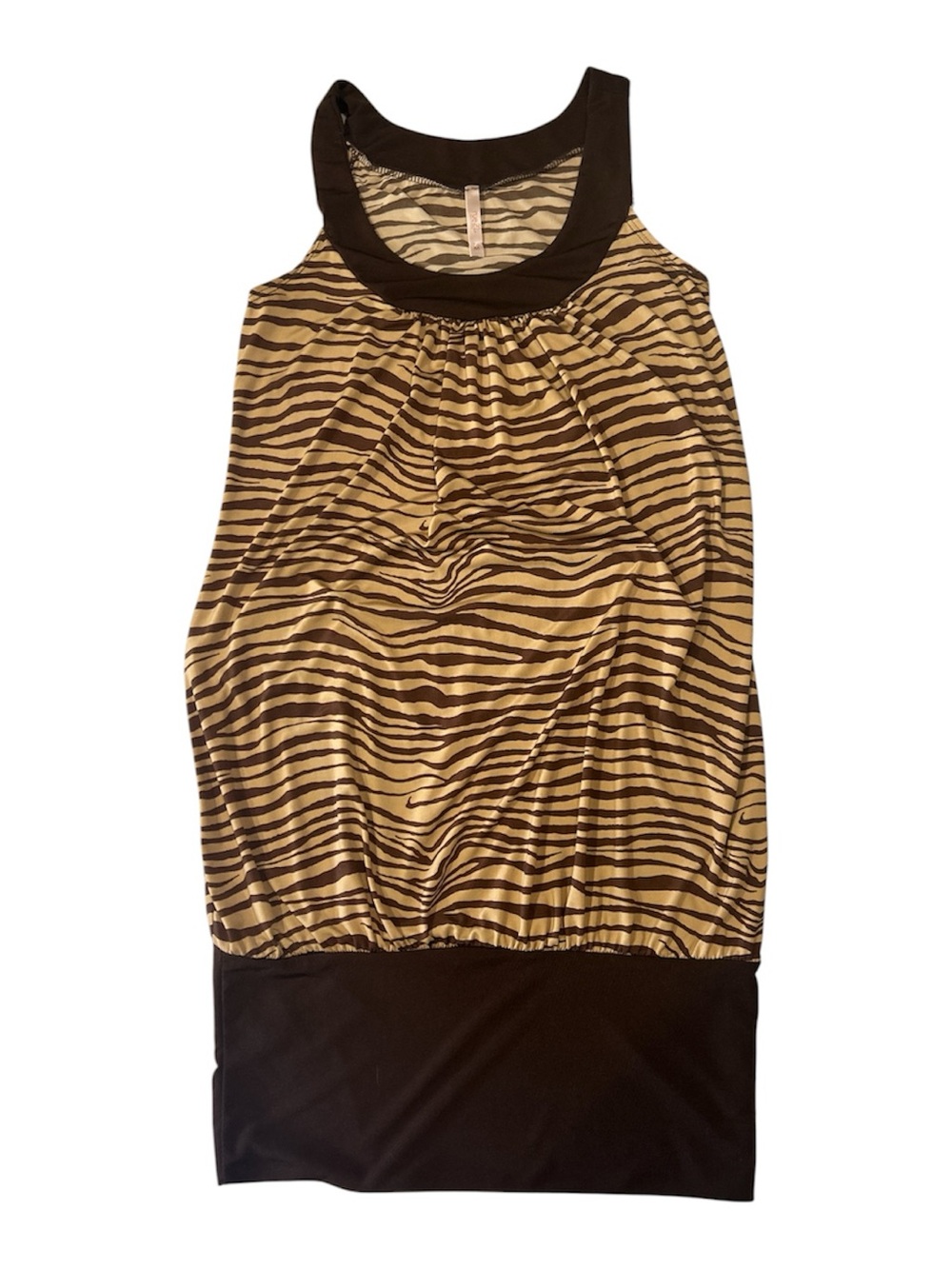 Rue 21 Sleeveless Zebra Print Top or Dress Sz M vintage 90s